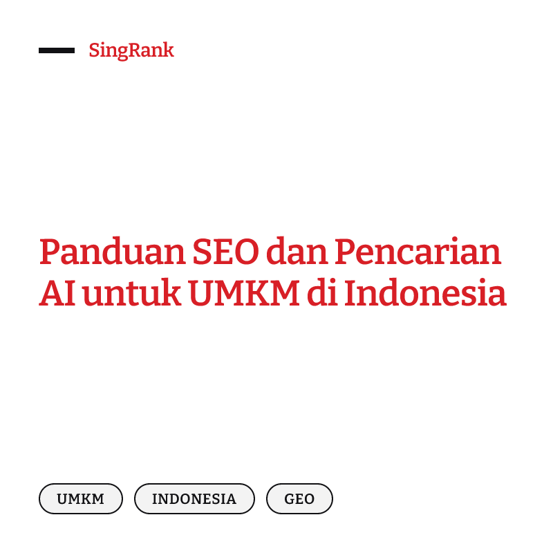 Panduan SEO dan Pencarian AI untuk UMKM di Indonesia